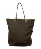 GUCCIグッチ）の古着「キャンバストートバッグ」｜ブラウン