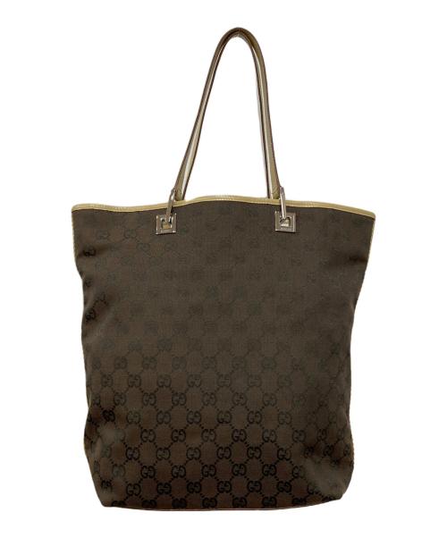 GUCCI（グッチ）GUCCI (グッチ) キャンバストートバッグ ブラウン サイズ:下記参照の古着・服飾アイテム