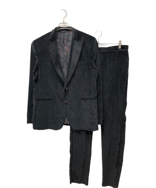 ETRO（エトロ）ETRO (エトロ) ベロアセットアップスーツ ブラック サイズ:SIZE 54の古着・服飾アイテム