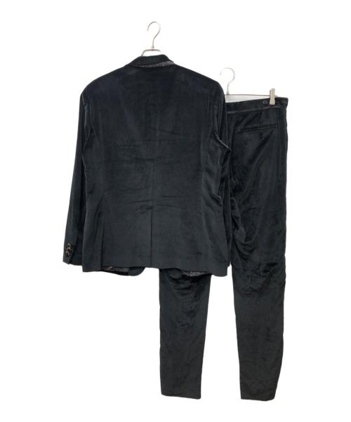 ETRO（エトロ）ETRO (エトロ) ベロアセットアップスーツ ブラック サイズ:SIZE 54の古着・服飾アイテム