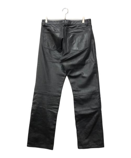 OLD GAP（オールドギャップ）OLD GAP (オールドギャップ) ブーツカットレザーパンツ ブラック サイズ:W33×L32の古着・服飾アイテム