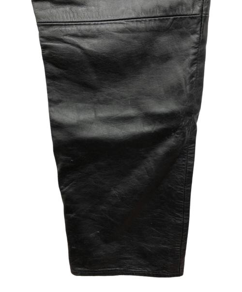 OLD GAP（オールドギャップ）OLD GAP (オールドギャップ) ブーツカットレザーパンツ ブラック サイズ:W33×L32の古着・服飾アイテム