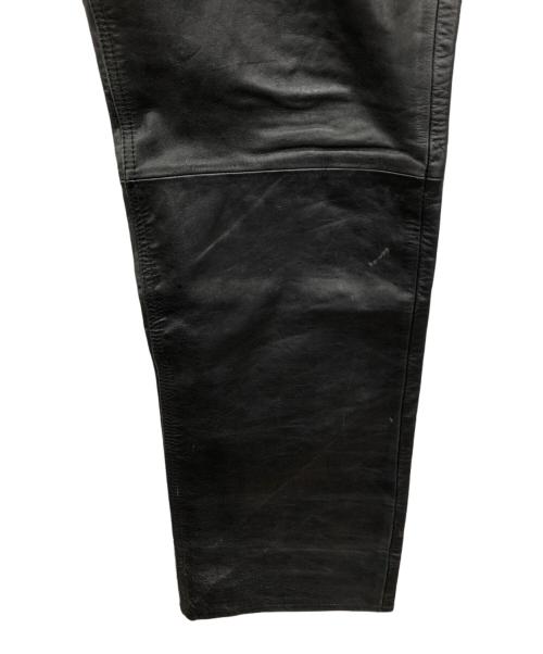 OLD GAP（オールドギャップ）OLD GAP (オールドギャップ) ブーツカットレザーパンツ ブラック サイズ:W33×L32の古着・服飾アイテム