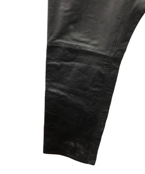 OLD GAP（オールドギャップ）OLD GAP (オールドギャップ) ブーツカットレザーパンツ ブラック サイズ:W33×L32の古着・服飾アイテム