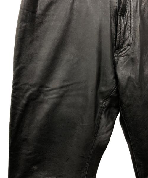 OLD GAP（オールドギャップ）OLD GAP (オールドギャップ) ブーツカットレザーパンツ ブラック サイズ:W33×L32の古着・服飾アイテム