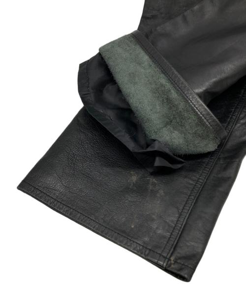 OLD GAP（オールドギャップ）OLD GAP (オールドギャップ) ブーツカットレザーパンツ ブラック サイズ:W33×L32の古着・服飾アイテム