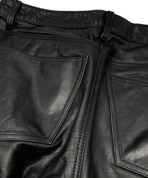 OLD GAP（オールドギャップ）OLD GAP (オールドギャップ) ブーツカットレザーパンツ ブラック サイズ:W33×L32の古着・服飾アイテム