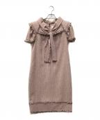 CHANELシャネル）の古着「ラメツイードフレンチスリーブワンピース」｜ピンク