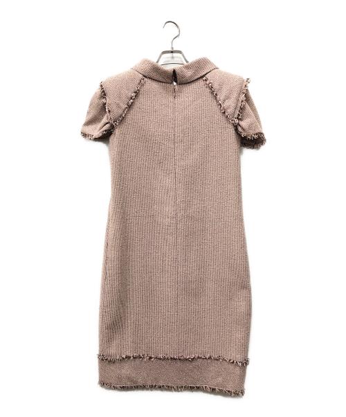 CHANEL（シャネル）CHANEL (シャネル) ラメツイードフレンチスリーブワンピース ピンク サイズ:36の古着・服飾アイテム