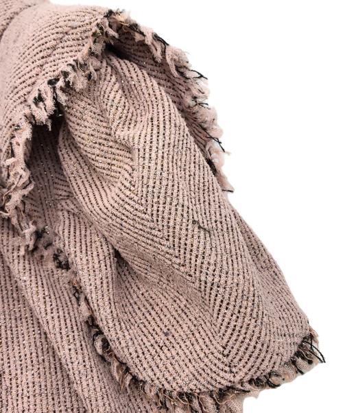CHANEL（シャネル）CHANEL (シャネル) ラメツイードフレンチスリーブワンピース ピンク サイズ:36の古着・服飾アイテム