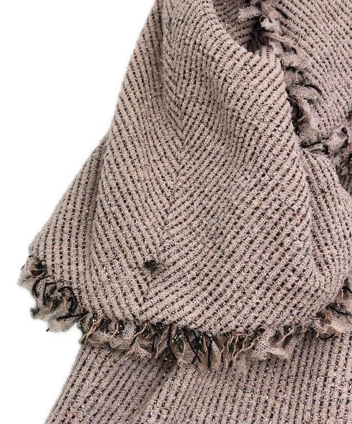 CHANEL（シャネル）CHANEL (シャネル) ラメツイードフレンチスリーブワンピース ピンク サイズ:36の古着・服飾アイテム