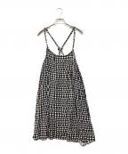 CHANELシャネル）の古着「ココマークキャミソールワンピース」｜ブラック×ホワイト
