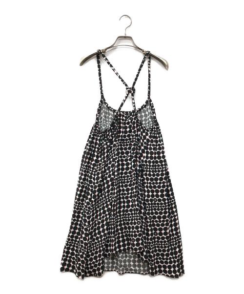 CHANEL（シャネル）CHANEL (シャネル) ココマークキャミソールワンピース ブラック×ホワイト サイズ:36の古着・服飾アイテム