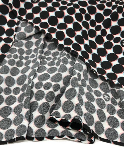 CHANEL（シャネル）CHANEL (シャネル) ココマークキャミソールワンピース ブラック×ホワイト サイズ:36の古着・服飾アイテム