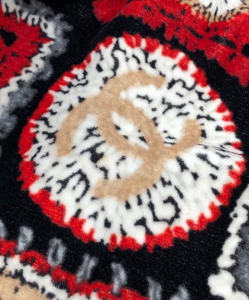 CHANEL（シャネル）CHANEL (シャネル) ココマーク総柄パイルワンピース レッド×グレー サイズ:38の古着・服飾アイテム