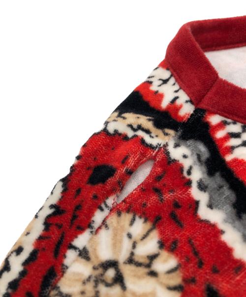 CHANEL（シャネル）CHANEL (シャネル) ココマーク総柄パイルワンピース レッド×グレー サイズ:38の古着・服飾アイテム