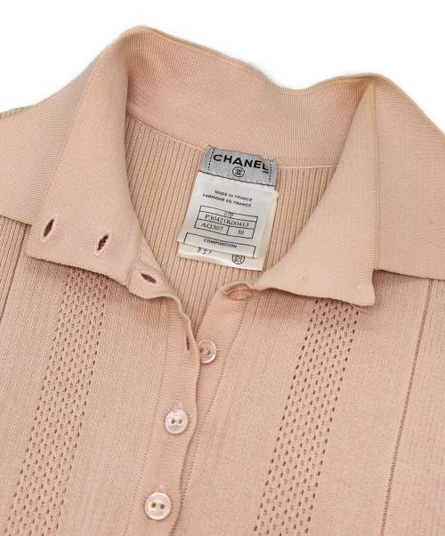 CHANEL（シャネル）CHANEL (シャネル) フレンチスリーブニットワンピース ピンク サイズ:38の古着・服飾アイテム