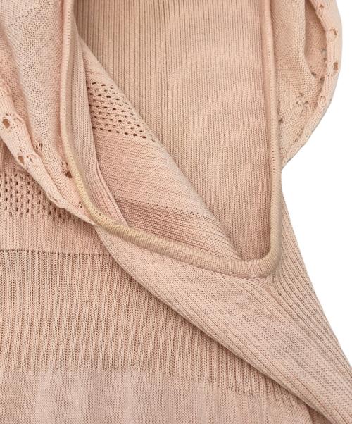 CHANEL（シャネル）CHANEL (シャネル) フレンチスリーブニットワンピース ピンク サイズ:38の古着・服飾アイテム