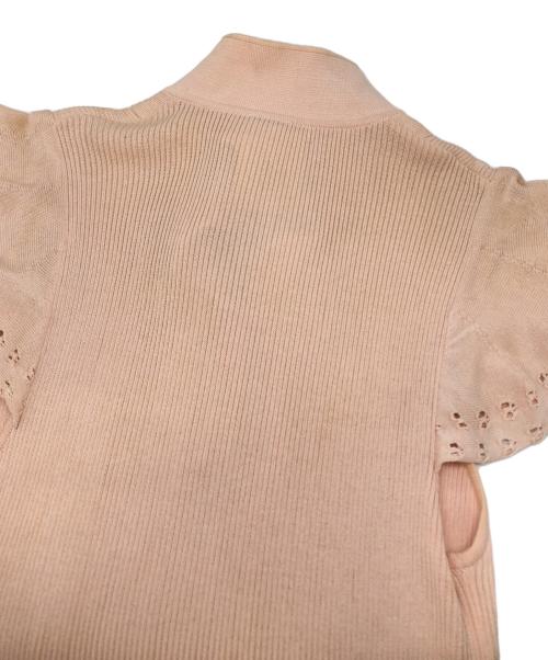 CHANEL（シャネル）CHANEL (シャネル) フレンチスリーブニットワンピース ピンク サイズ:38の古着・服飾アイテム