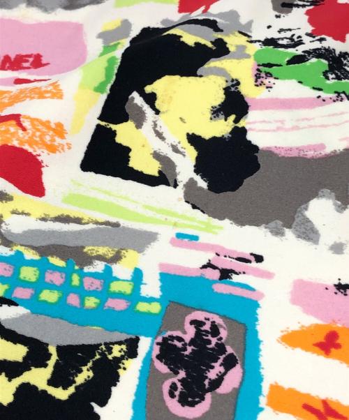 CHANEL（シャネル）CHANEL (シャネル) マイヨ ココマークボタン 総柄ノースリーブワンピース マルチカラー サイズ:38の古着・服飾アイテム