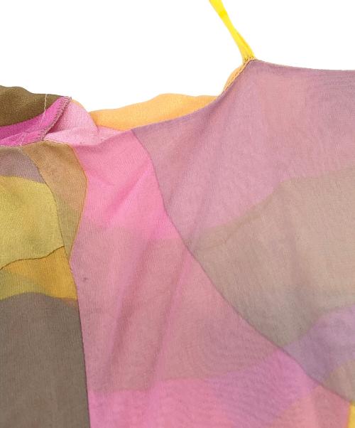 CHANEL（シャネル）CHANEL (シャネル) 総柄シルクキャミソールワンピース マルチカラー サイズ:38の古着・服飾アイテム