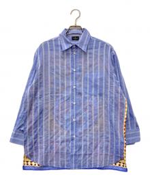 ETRO（エトロ）の古着「バック切替ストライプシャツ」｜ブルー
