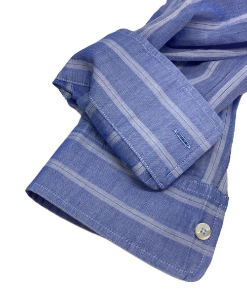 ETRO（エトロ）ETRO (エトロ) バック切替ストライプシャツ ブルー サイズ:38の古着・服飾アイテム