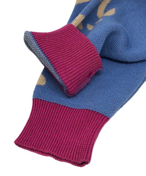 hazama（ハザマ）hazama (ハザマ) ニートニット ブルー サイズ:下記参照の古着・服飾アイテム