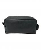 GUCCIグッチ）の古着「レザーセカンドバッグ」｜ブラック