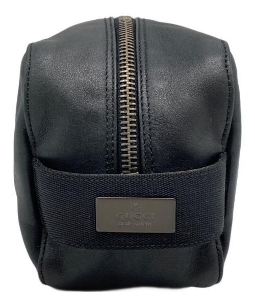 GUCCI（グッチ）GUCCI (グッチ) レザーセカンドバッグ ブラック サイズ:下記参照の古着・服飾アイテム