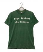 90'S RAGE AGAINST THE MACHINE90年代古着）の古着「火炎瓶 バンドTシャツ」｜グリーン