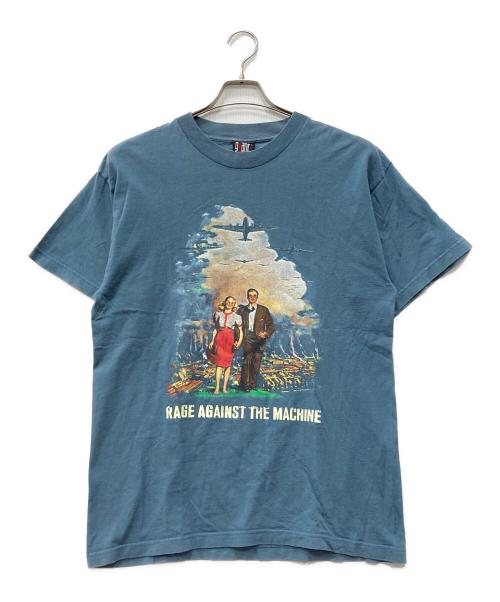 90'S RAGE AGAINST THE MACHINE（90年代古着）90'S RAGE AGAINST THE MACHINE (90年代古着) down rodeo バンドTシャツ ブルー サイズ:Lの古着・服飾アイテム