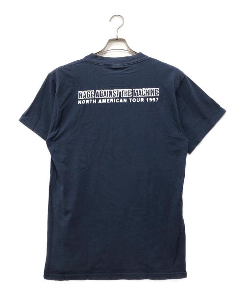 90'S RAGE AGAINST THE MACHINE（90年代古着）90'S RAGE AGAINST THE MACHINE (90年代古着) Who is beyond the law? バンドTシャツ ネイビー サイズ:Lの古着・服飾アイテム