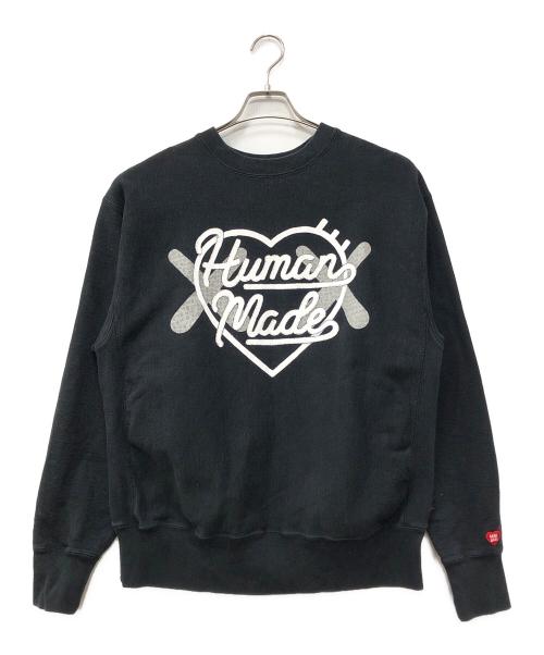 HUMAN MADE（ヒューマンメイド）HUMAN MADE (ヒューマンメイド) KAWS プリントスウェット ブラック サイズ:XLの古着・服飾アイテム