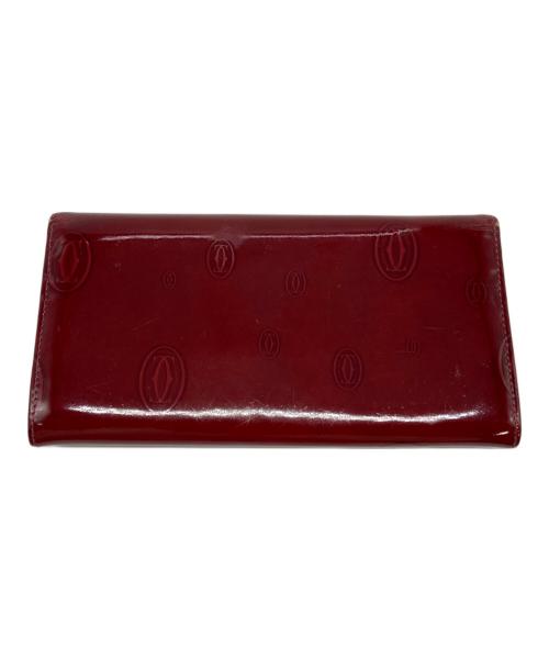 Cartier（カルティエ）Cartier (カルティエ) ハッピーバースデー フラップロングウォレット レッド サイズ:下記参照の古着・服飾アイテム