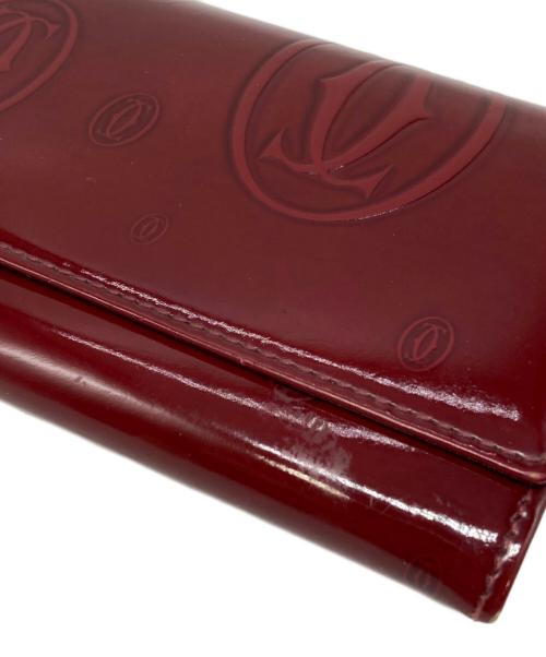 Cartier（カルティエ）Cartier (カルティエ) ハッピーバースデー フラップロングウォレット レッド サイズ:下記参照の古着・服飾アイテム