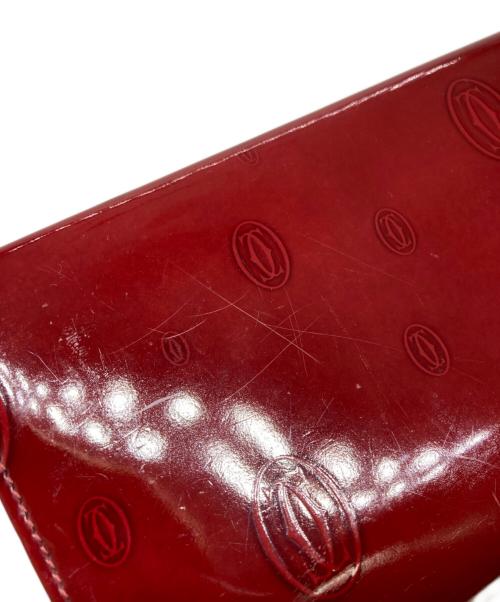 Cartier（カルティエ）Cartier (カルティエ) ハッピーバースデー フラップロングウォレット レッド サイズ:下記参照の古着・服飾アイテム