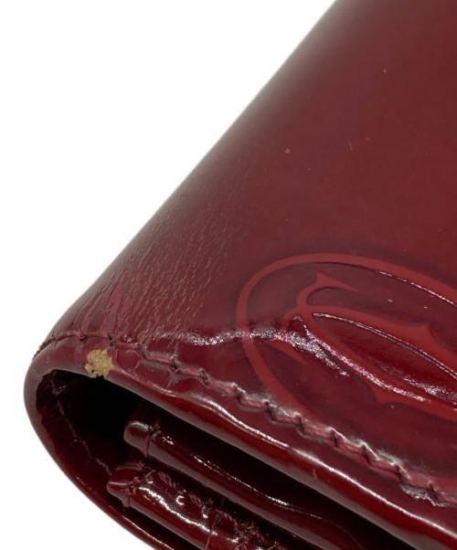 Cartier（カルティエ）Cartier (カルティエ) ハッピーバースデー フラップロングウォレット レッド サイズ:下記参照の古着・服飾アイテム
