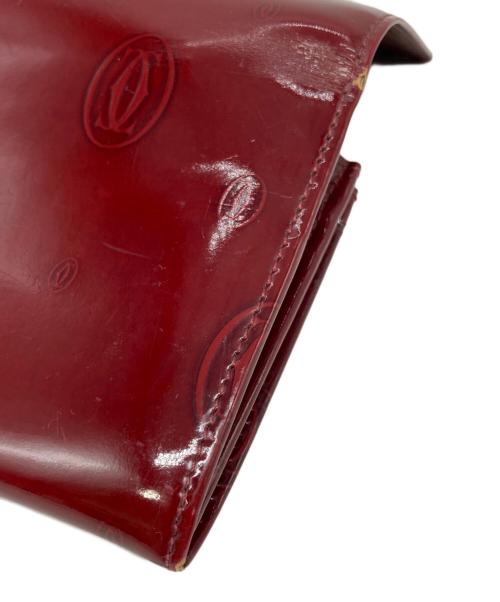Cartier（カルティエ）Cartier (カルティエ) ハッピーバースデー フラップロングウォレット レッド サイズ:下記参照の古着・服飾アイテム