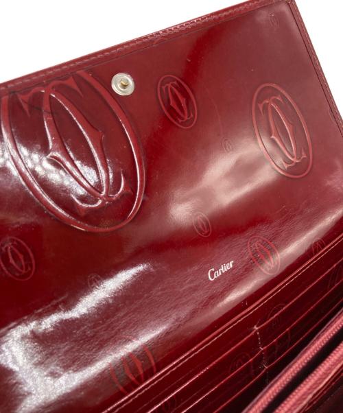 Cartier（カルティエ）Cartier (カルティエ) ハッピーバースデー フラップロングウォレット レッド サイズ:下記参照の古着・服飾アイテム