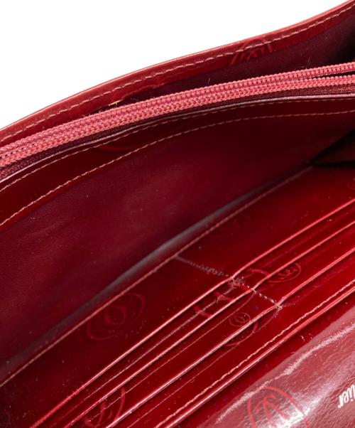 Cartier（カルティエ）Cartier (カルティエ) ハッピーバースデー フラップロングウォレット レッド サイズ:下記参照の古着・服飾アイテム