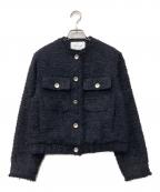 La TOTALITEラ ト―タリテ）の古着「【洗える】ツイードジャケット」｜ネイビー