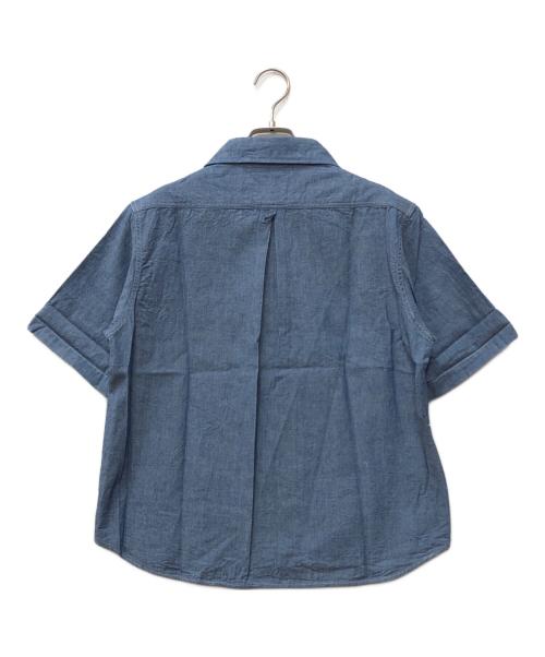 DANTON（ダントン）DANTON (ダントン) ラウンドカラープルオーバーシャツ ブルー サイズ:34 未使用品の古着・服飾アイテム