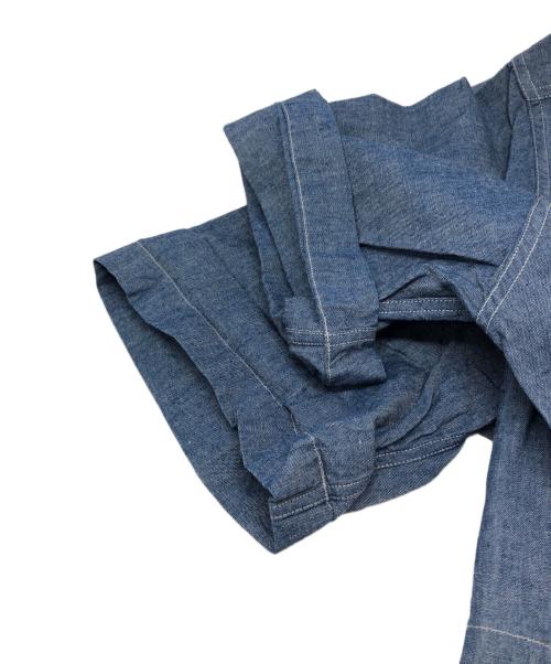 DANTON（ダントン）DANTON (ダントン) ラウンドカラープルオーバーシャツ ブルー サイズ:34 未使用品の古着・服飾アイテム