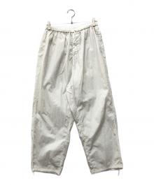 ATON（エイトン）の古着「HAND DYED NYLON OVER PANTS」｜ホワイト