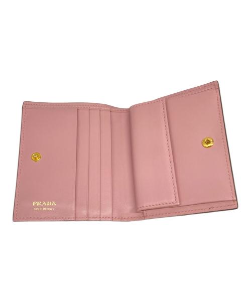 PRADA（プラダ）PRADA (プラダ) 2つ折り財布 グレー×ピンク サイズ:下記参照の古着・服飾アイテム
