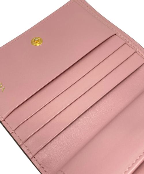 PRADA（プラダ）PRADA (プラダ) 2つ折り財布 グレー×ピンク サイズ:下記参照の古着・服飾アイテム