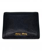 MIU MIUミュウミュウ）の古着「2つ折り財布」｜ブラック