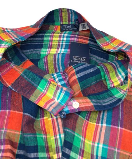 POLO RALPH LAUREN（ポロ・ラルフローレン）POLO RALPH LAUREN (ポロ・ラルフローレン) マドラスチェックリネンスカート マルチカラー サイズ:00の古着・服飾アイテム