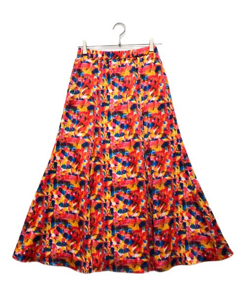 HERALBONY（ヘラルボニー）HERALBONY (ヘラルボニー) サテンスカート「non title」 レッド サイズ:M 未使用品の古着・服飾アイテム